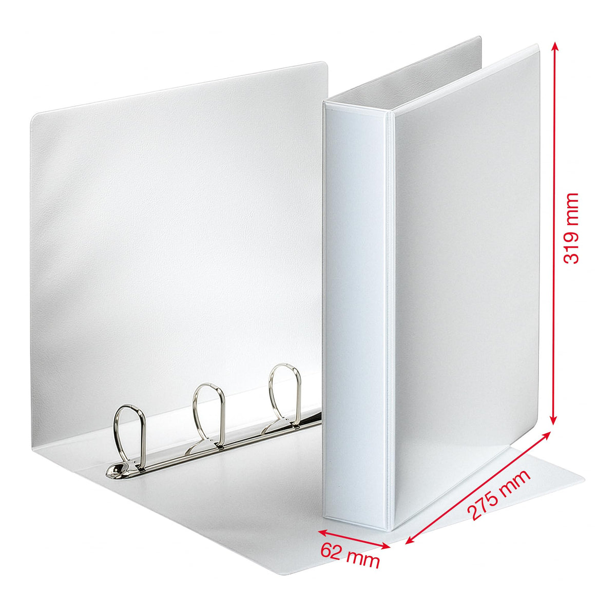 Esselte Essentials Presentation Binder, PP, 4 cm Ring Diameter, 49704 - A4, White