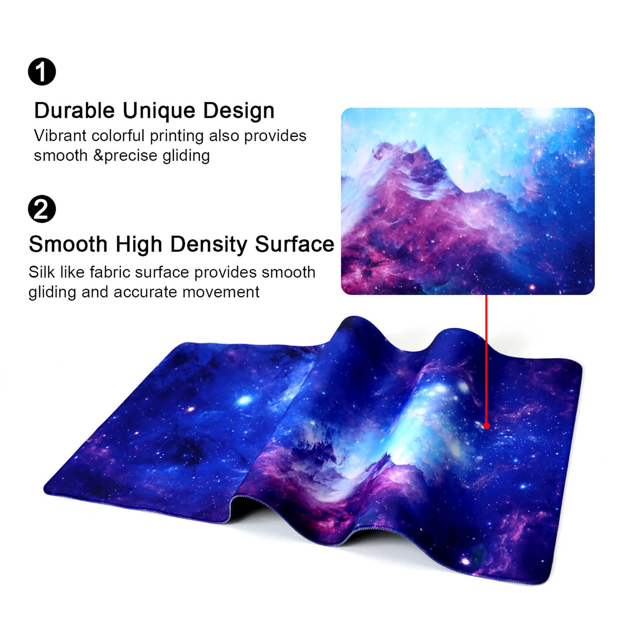 Extended XXL Heavy Mouse Pad - Thick, Water-Resistant Desk Mat with Non-Slip Rubber Base - Ideal