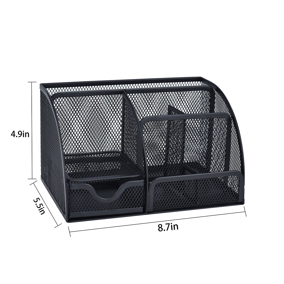 HyDt-QWE Mesh Desk Organizer, Pen Holders, Office Storage Supplies Drawer Organizers 7 in 1 for