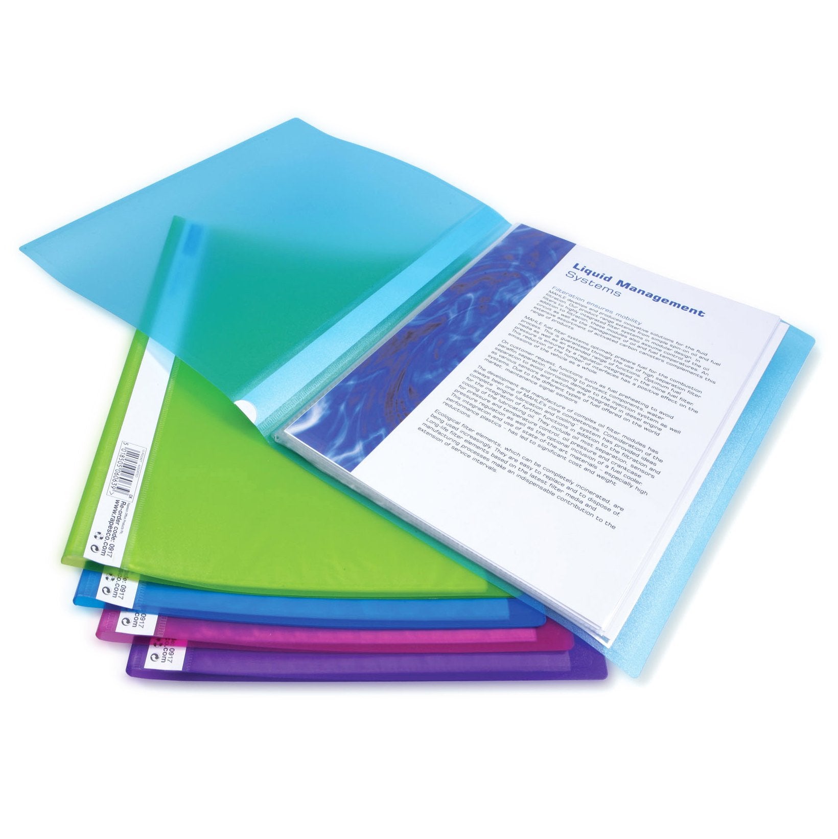 RAPESCO A4 Flexi Presentation 10-Pocket Display Book, Assorted, 10 Pocket