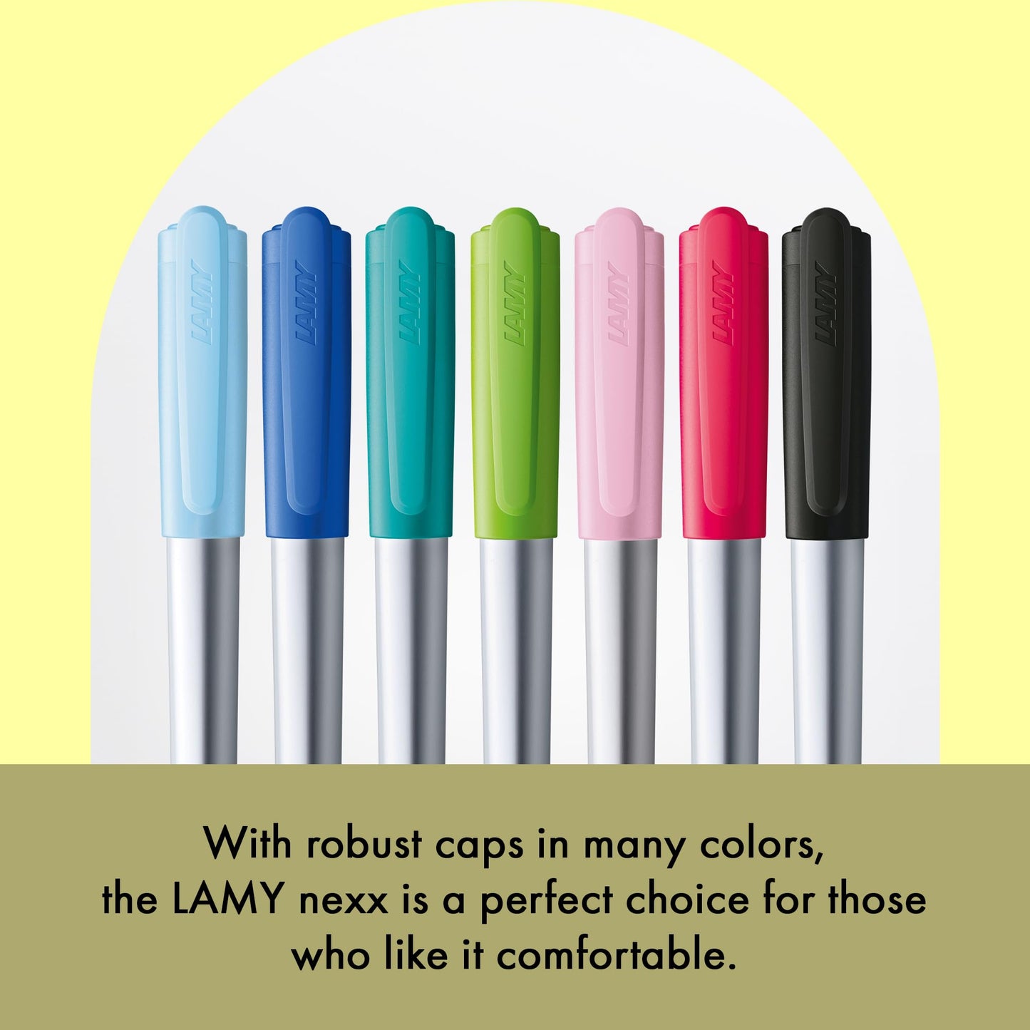LAMY nexx blue – Fountain Pen with slip-proof grip & polished steel nib in size A - triangular