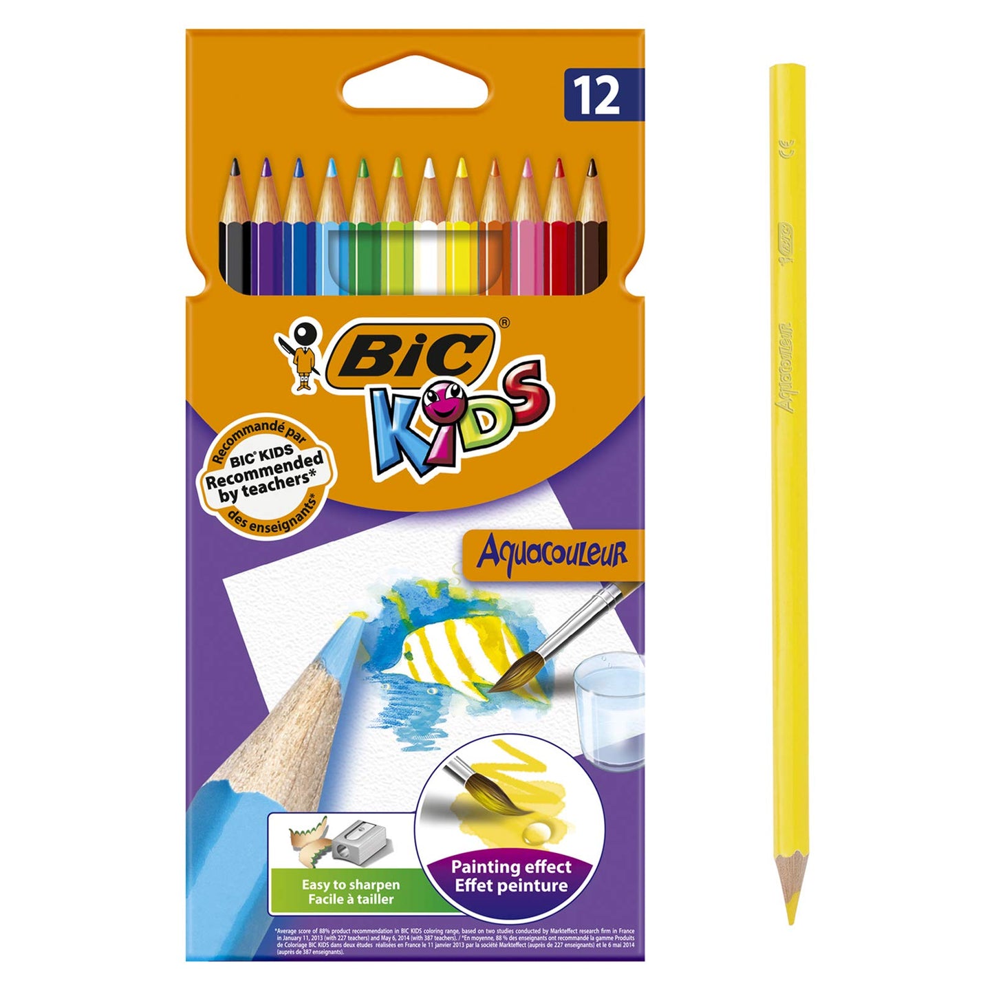 Bic Kids Aquacouleur Colouring Pencils 12 Pack