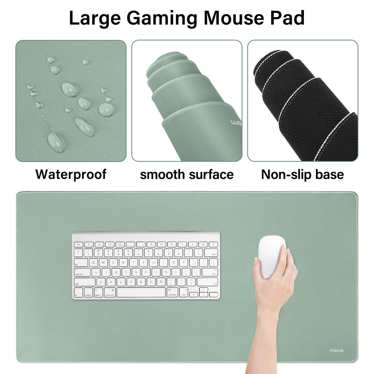 MOSISO Keyboard Mouse Pad Set, Large Gaming Mousepad&Keyboard Wrist Rest