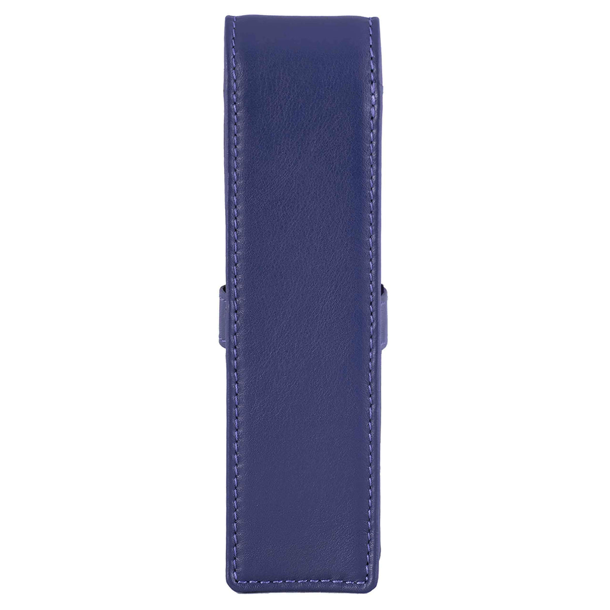 DiLoro Leather Double Pen Case Pencil Pouch Holder for Two Fountain Ballpoint Rollerball Pens and
