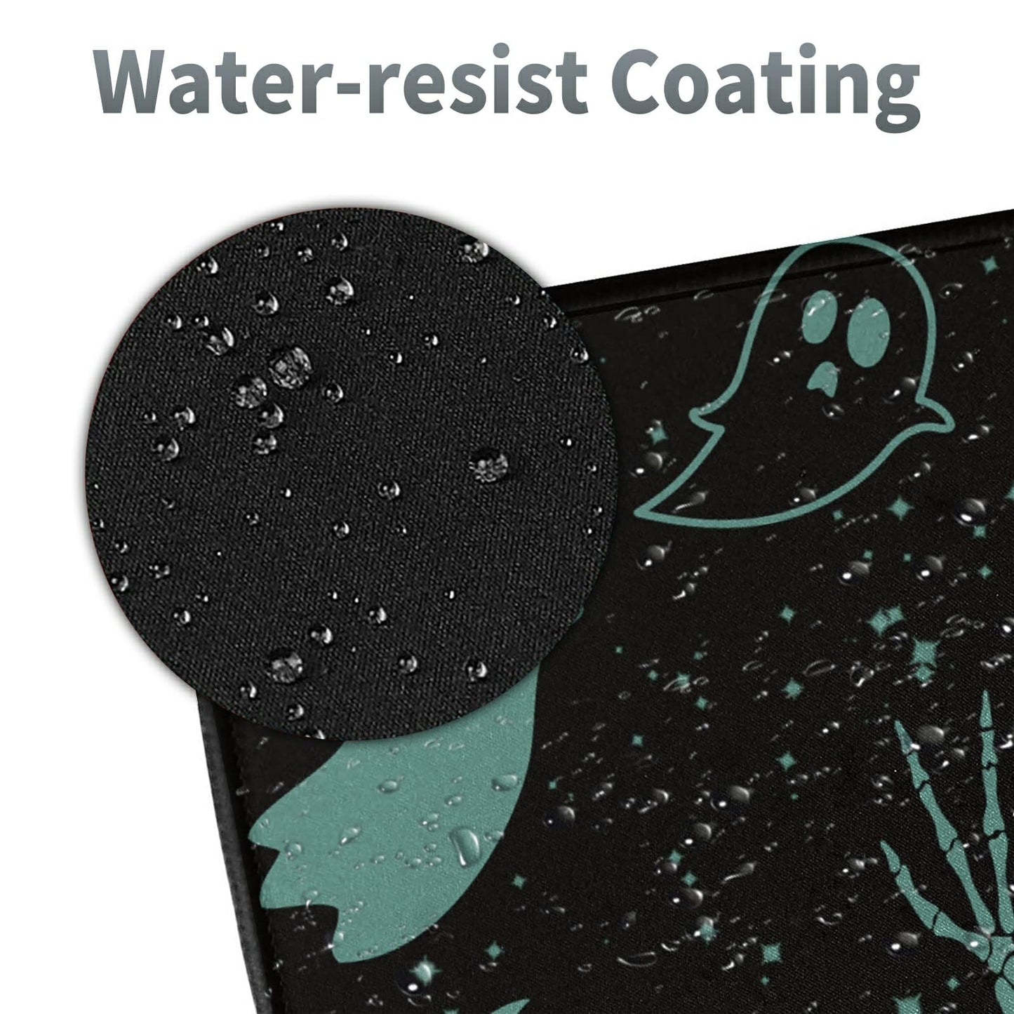 Large Gaming Mouse Pad Plus a Coasters + Cable Clips, Skull Moon Gothic Extended Mousepad (31.5 x