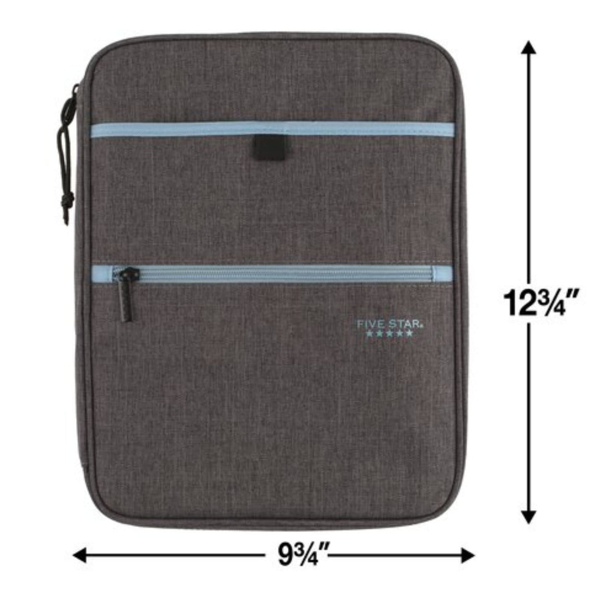 Five Star Zipper Binder, 1 Inch 3-Ring Binder with Round Rings, Carry-All with Pockets and 4-Tab