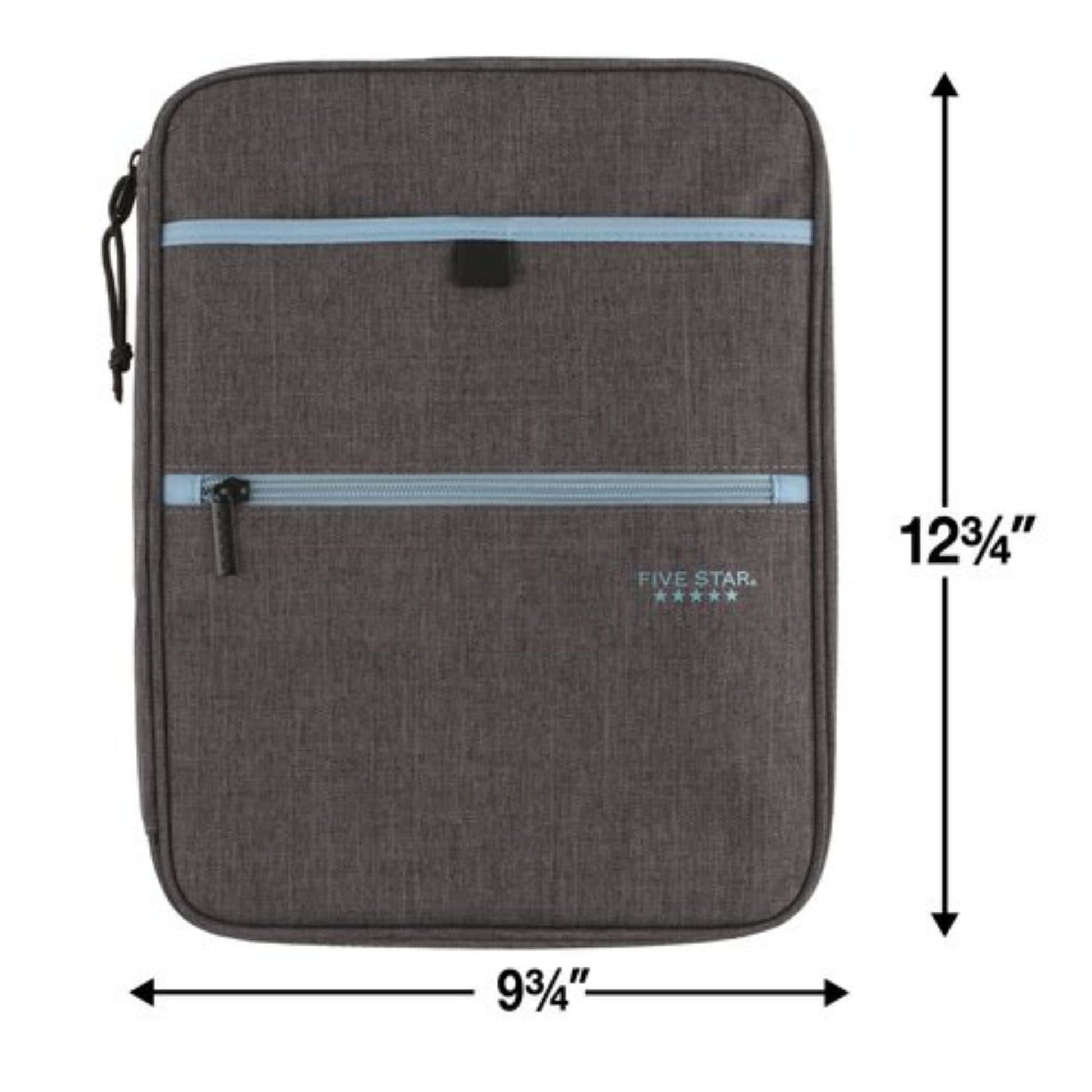 Five Star Zipper Binder, 1 Inch 3-Ring Binder with Round Rings, Carry-All with Pockets and 4-Tab