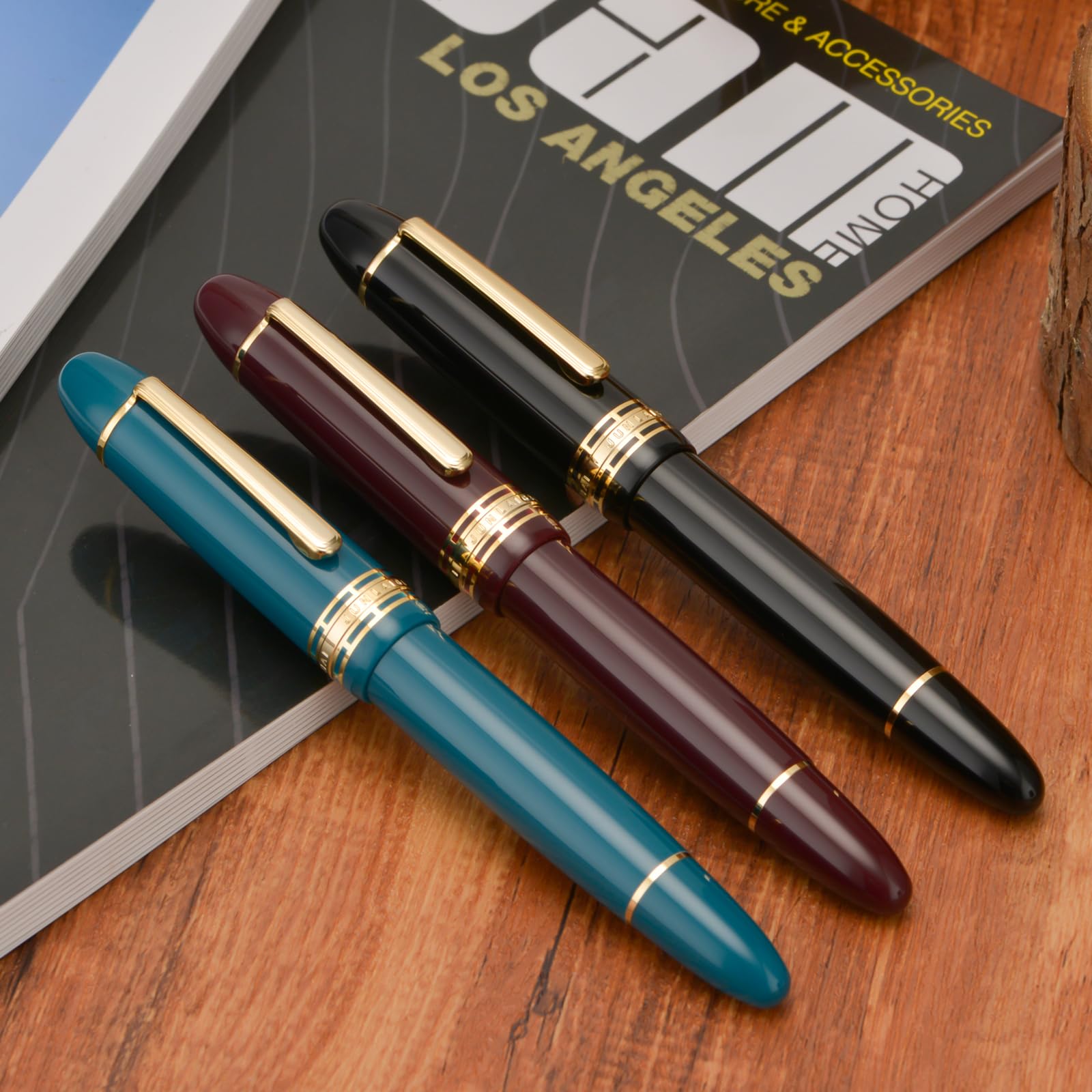 Wikult Yongsheng Junlai 630 Acrylic Fountain Pen, Size 8 Medium Nib with Piston Filling System