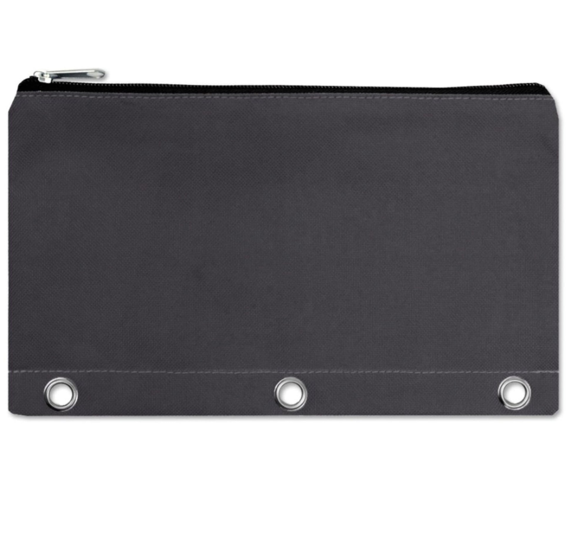Trail maker 100 Pack 10.25 Inch Solid Color Zippered 3-Ring Binder Pencil Cases for Pens, Pencils