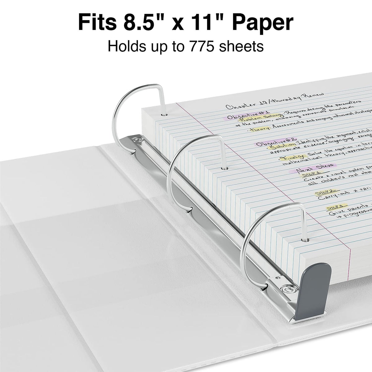 Staples Heavy-Duty 4-Inch 3-Ring View Binder, White, 2-Pack