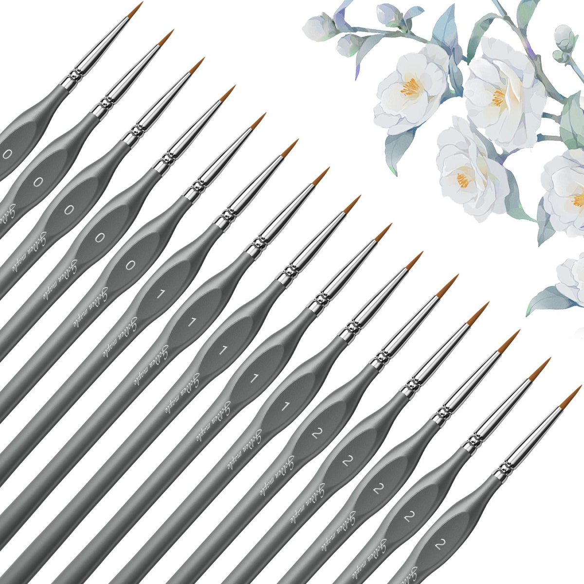 Golden Maple Miniature Paint Brushes, 15PC Model Brushes Micro Detail Paint Brush Set, Fine