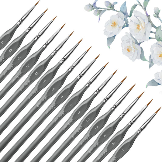 Golden Maple Miniature Paint Brushes, 15PC Model Brushes Micro Detail Paint Brush Set, Fine