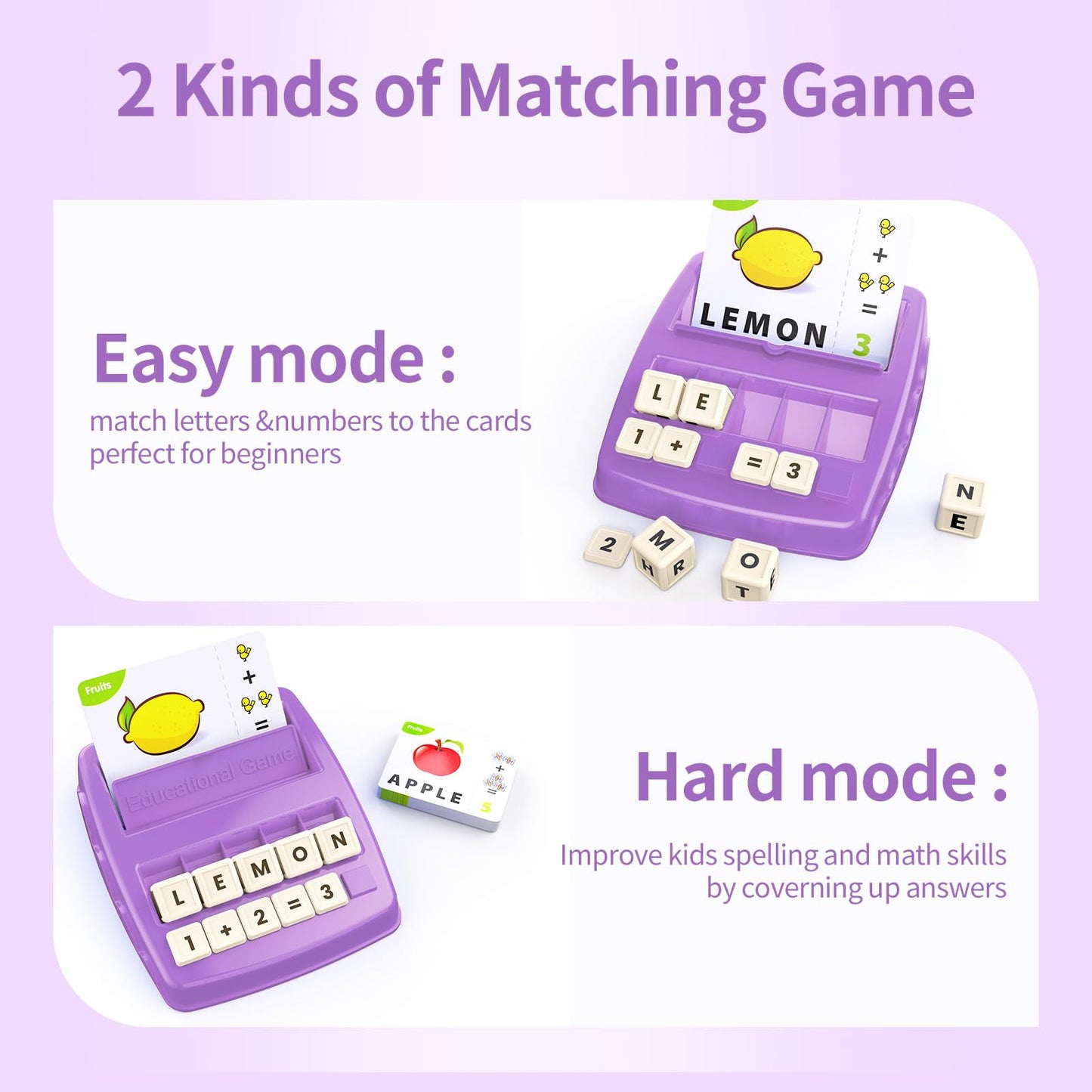 Matching Letter Games for Kids Ages 4-8,Learning & Education Toys for Preschool Boys Girls