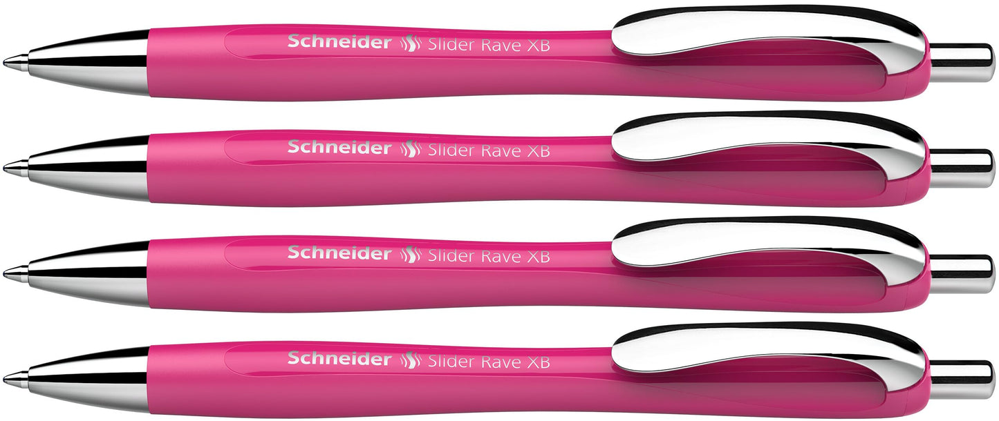 Schneider Slider Rave XB 132554 Ballpoint Pen (Limited Special Edition in Power Pink, Made in