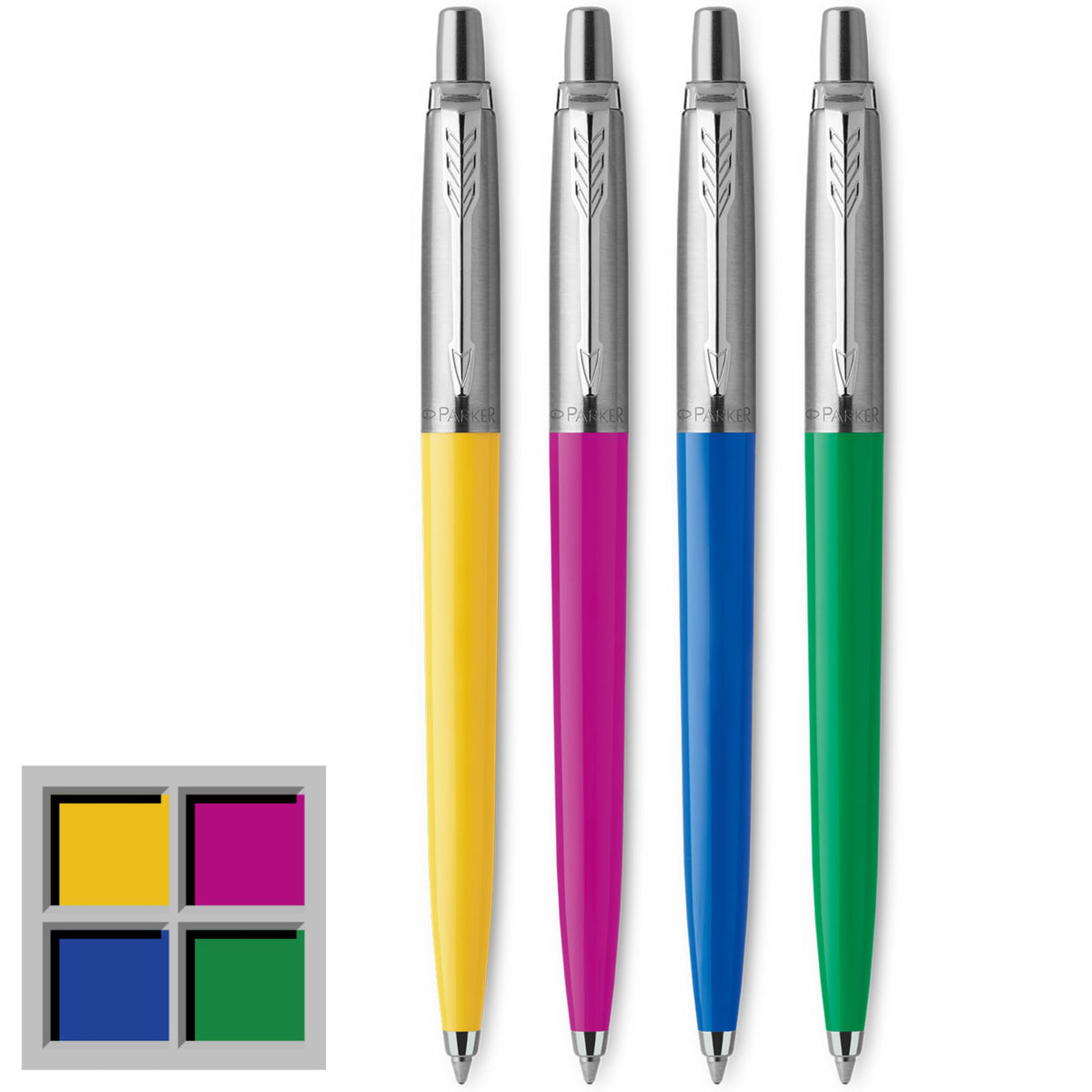 Parker Jotter Originals Ballpoint Pen Collection, Assorted Retro Finishes, Medium Point, Black Ink