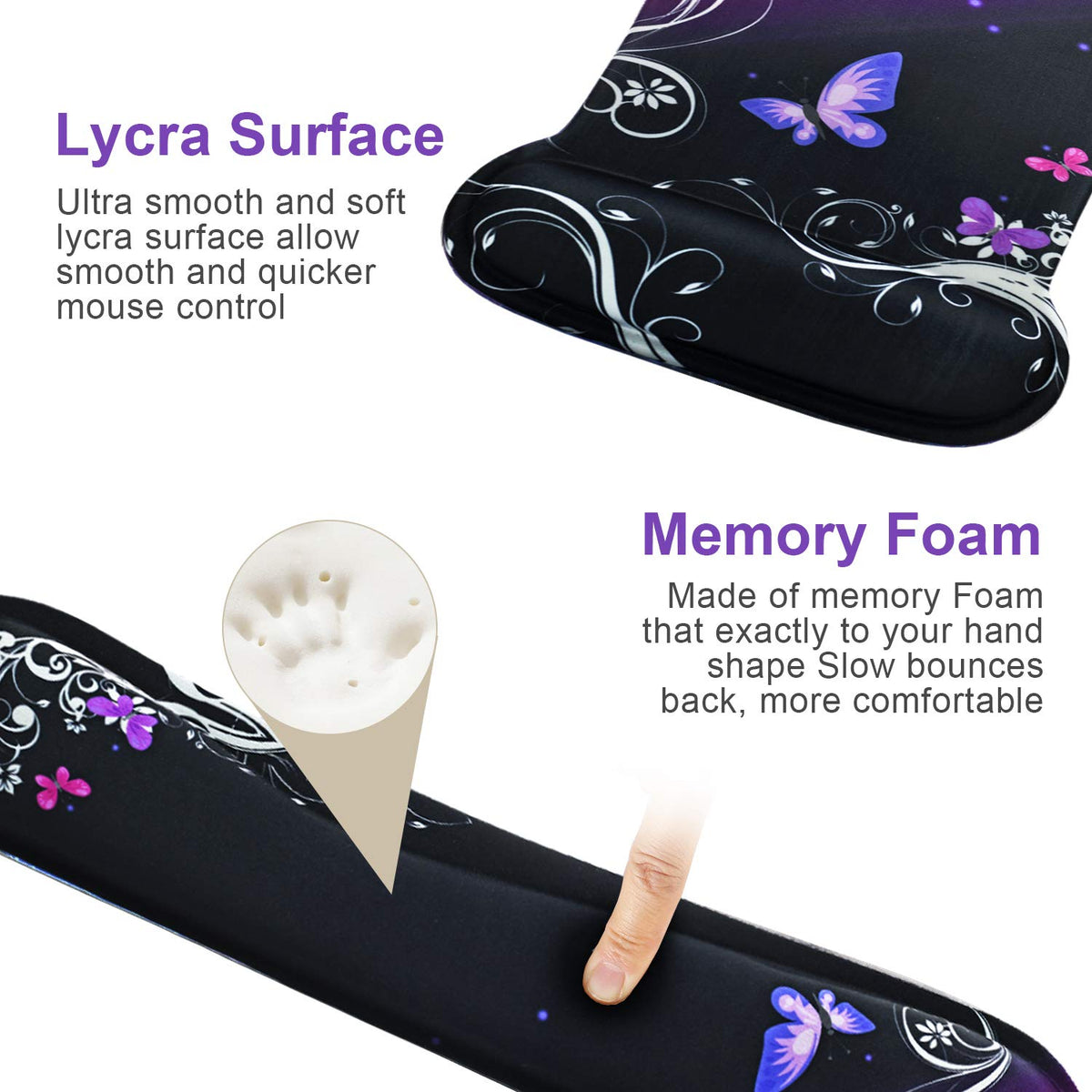 Mouse Pad with Wrist Support and Keyboard Wrist Rest Pad Set,Ergonomic Mouse Pads for Computers