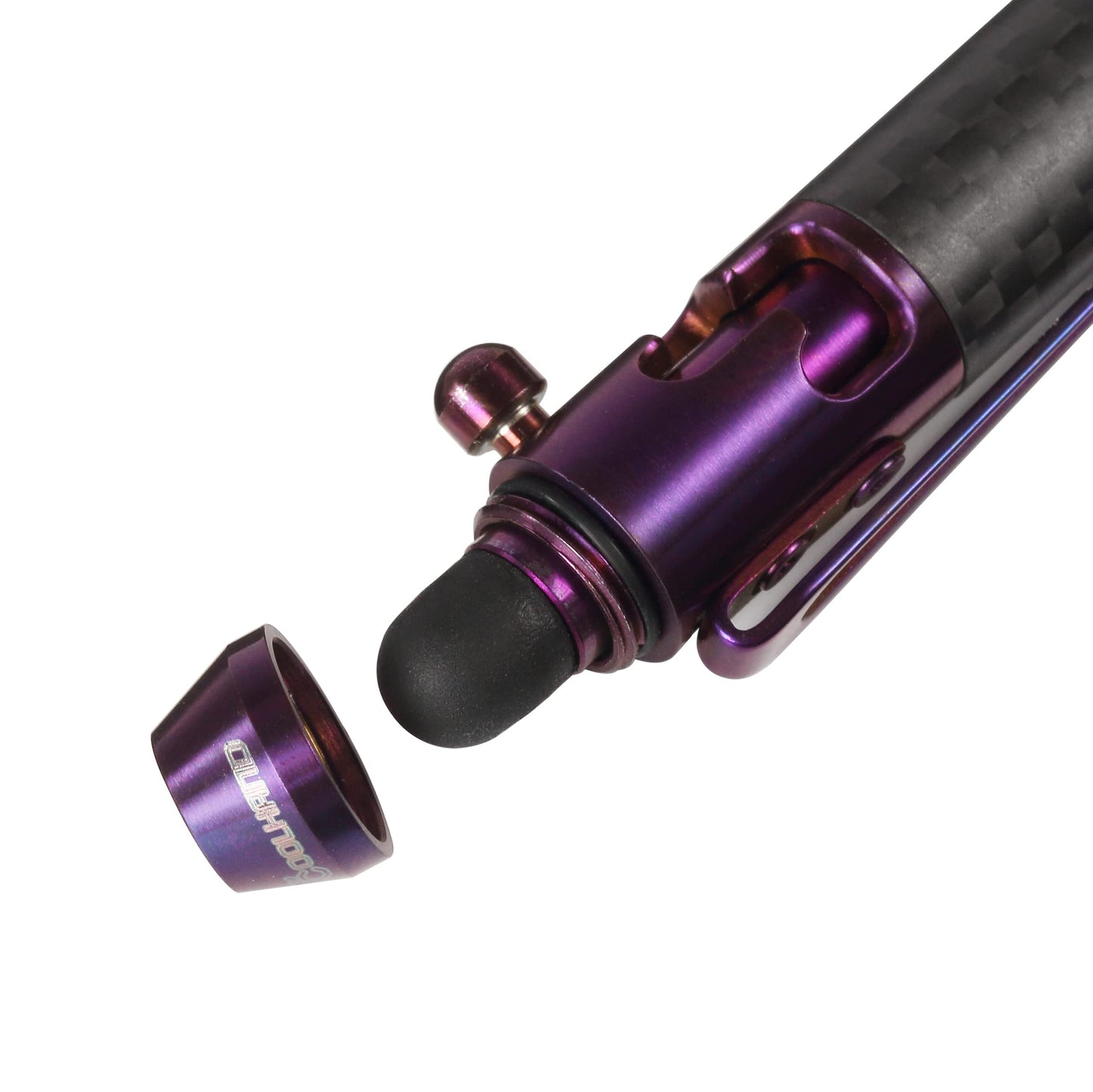 Cool Hand 4.9'' Carbon Fiber Bolt Action Pen with Retractable Stylus Tip
