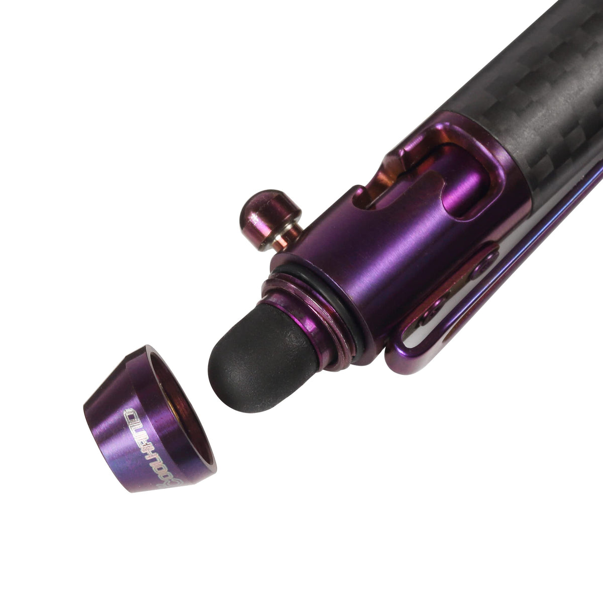 Cool Hand 4.9'' Carbon Fiber Bolt Action Pen with Retractable Stylus Tip