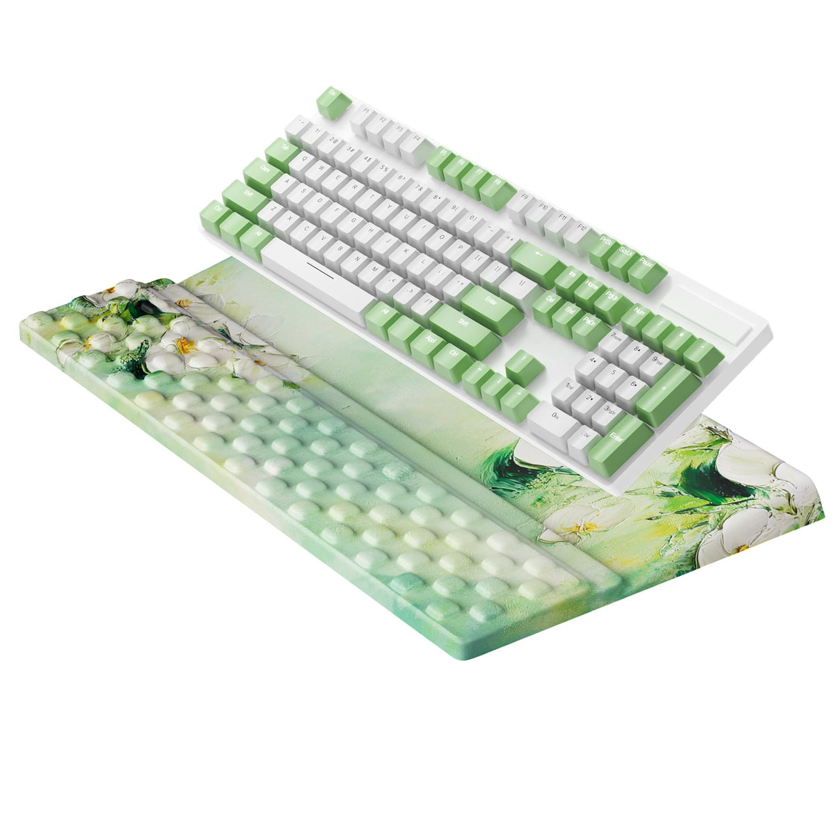 Ospelelf Keyboard Wrist Rest Pad, Comfy Ergonomic Keyboard Stand Holder, Office Desk Accessories