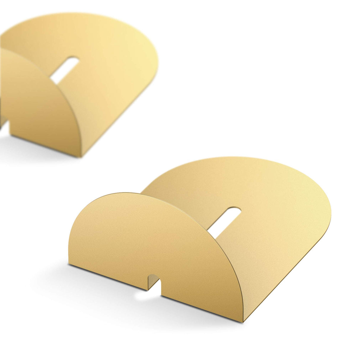 Ondeam Runway Gold Bookends for Books,1 Pair Metal Book Holders for Office Shelves Adults & Kids