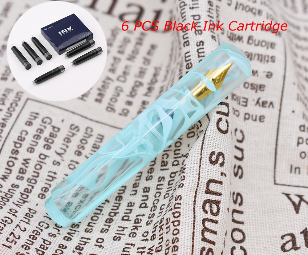 erofa MAJOHN Wancai Mini Fountain Pen Ink Transparent Pocket-Size Travel Short Pen Fine Nib 0.5mm