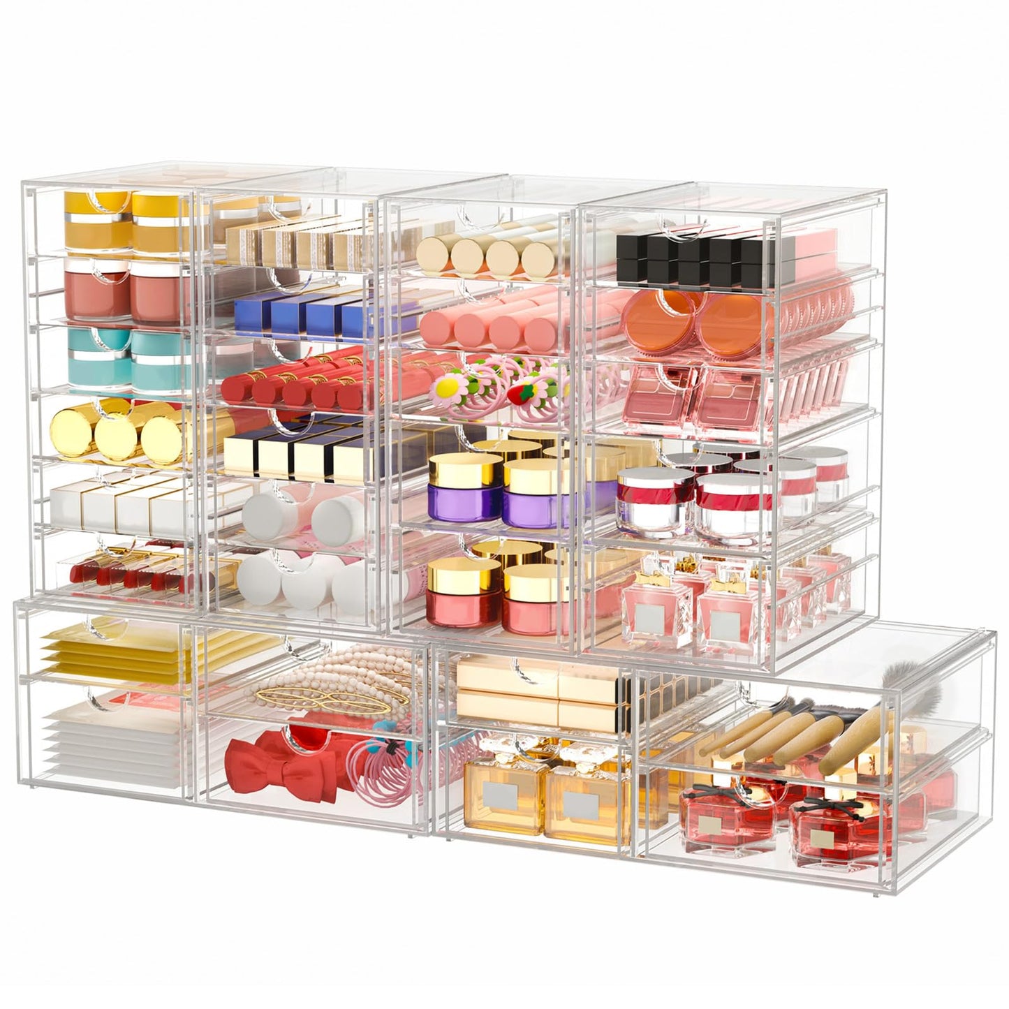 caktraie 30-Drawer Acrylic Storage & Makeup Organizer for Desk