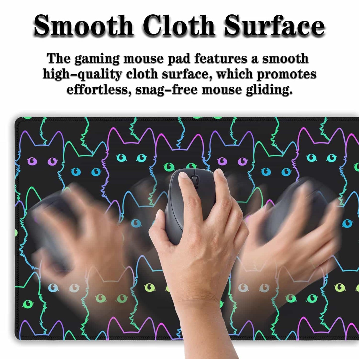 Samgula Big Mouse Pad Black Purple The Desk Pad Computer Mouse Pads Keyboard Pads Deskmat