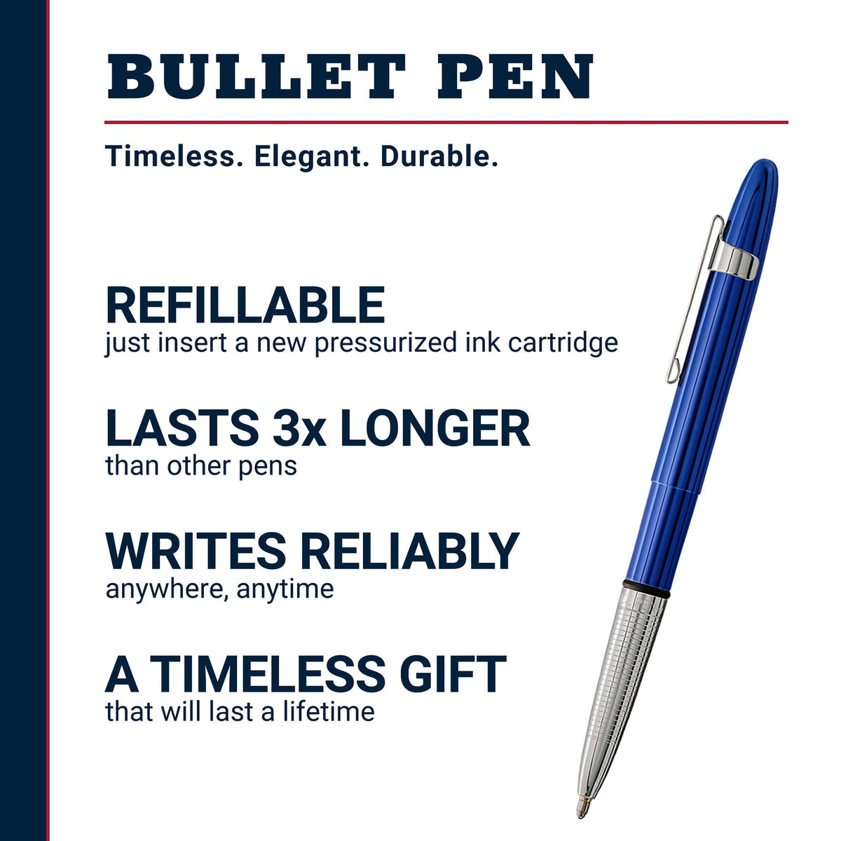 Fisher Space Pen Blue Moon Pressurized Ballpoint Bullet Pen, Gift Box