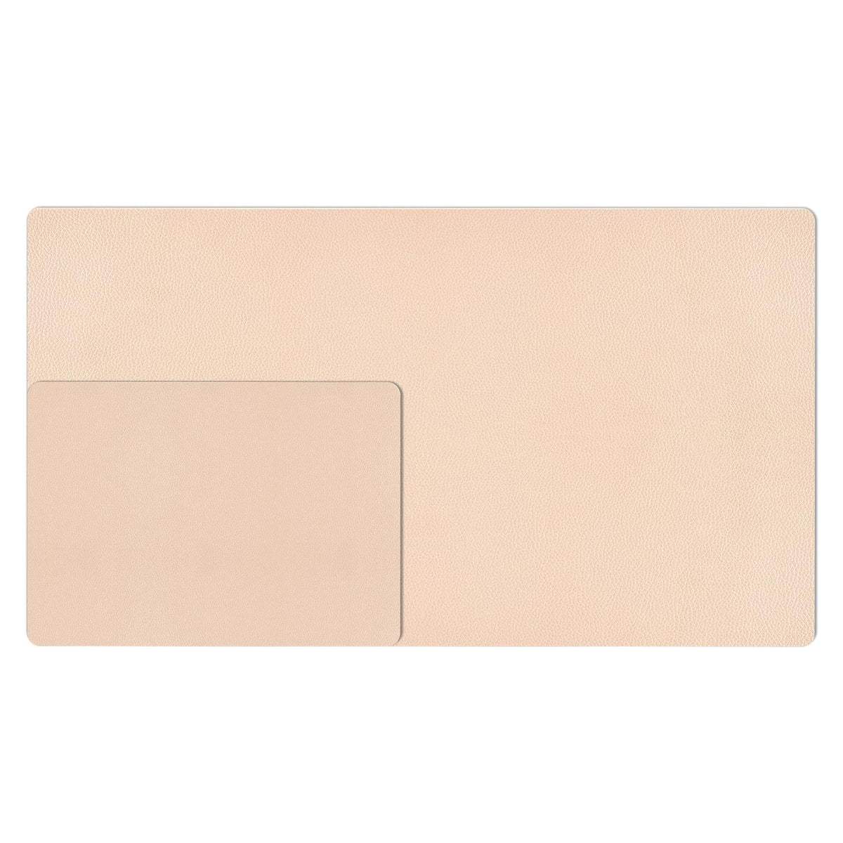 Nekmit Leather Desk Blotter Pad 17 x 12 Inches, Flat, Non-Slip, Waterproof, Apricot