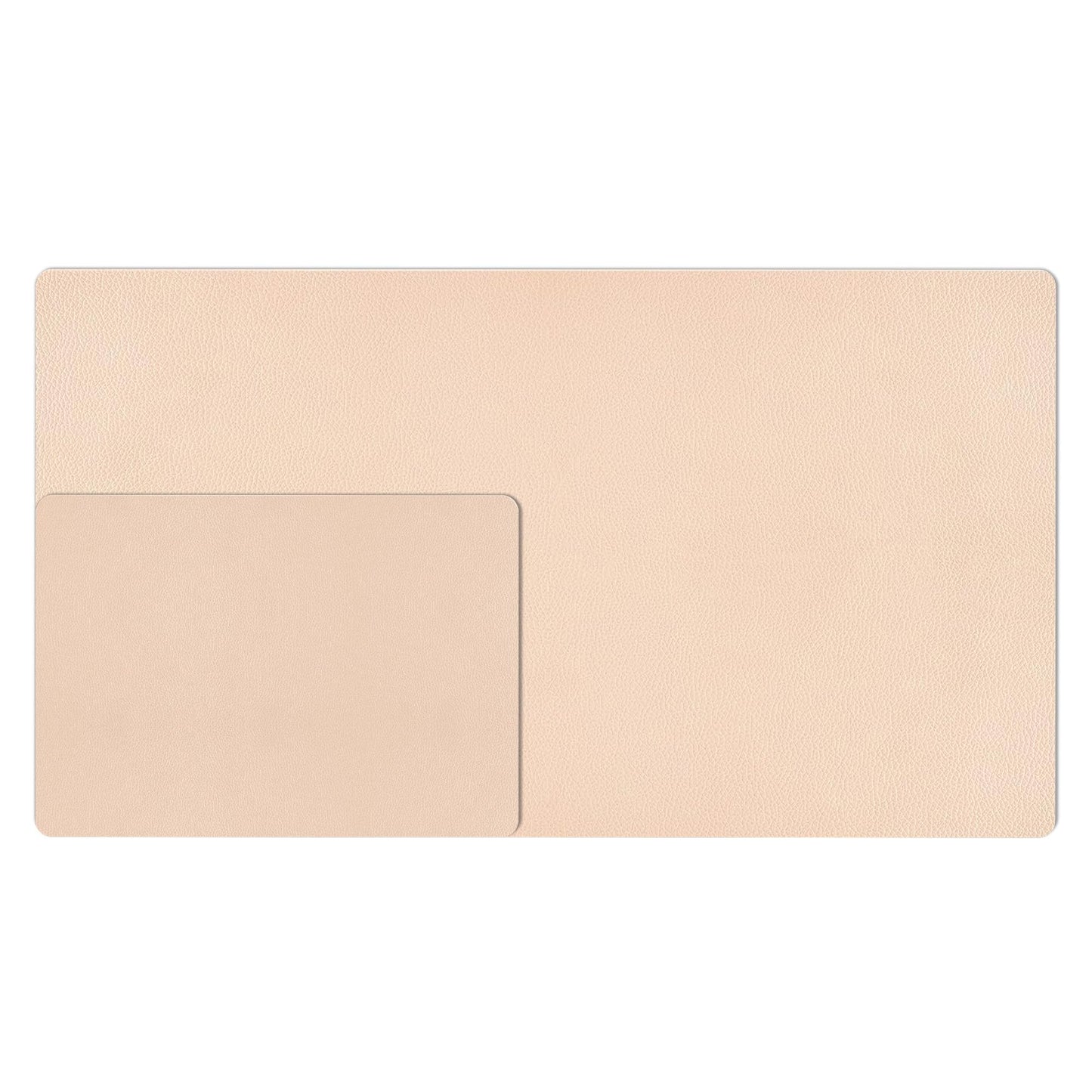 Nekmit Leather Desk Blotter Pad 36 x 20 Inches, Flat, Non-Slip, Waterproof, Apricot, Ideal for