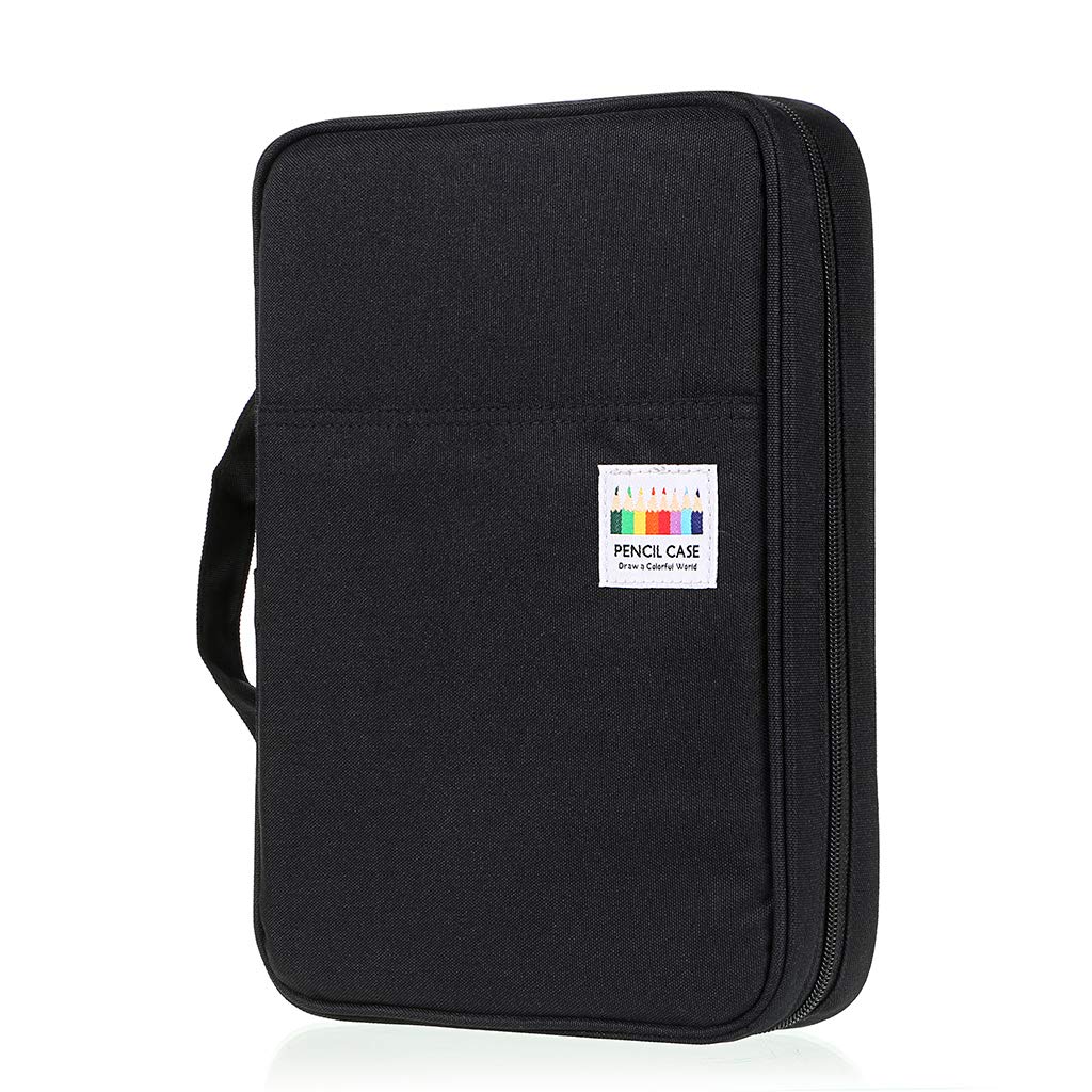 BTSKY Portable Colored Pencil Case - Colored Pencil Organizer Holds 166 Pencils or 112 Gel Pens