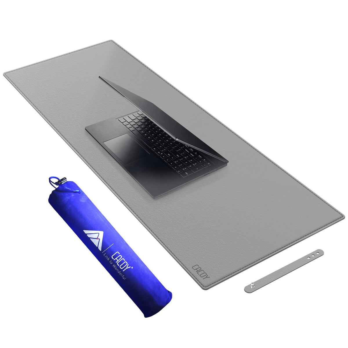Cacoy 40" x 16" PU Leather Desk Pad Blotter, Extended Gaming Computer Mouse Pad, Waterproof Writing