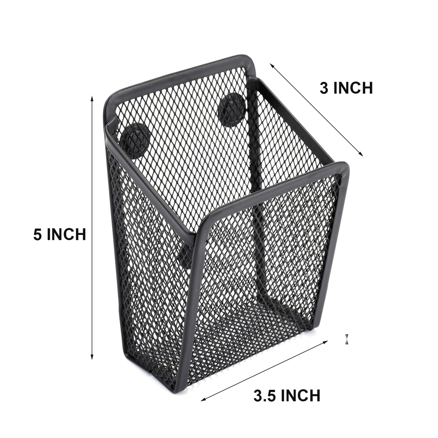 Jucoan ​​4 Pack Magnetic Pen Pencil Holder, Metal Mesh Magnetic Locker Organizer Pen Cup Baskets