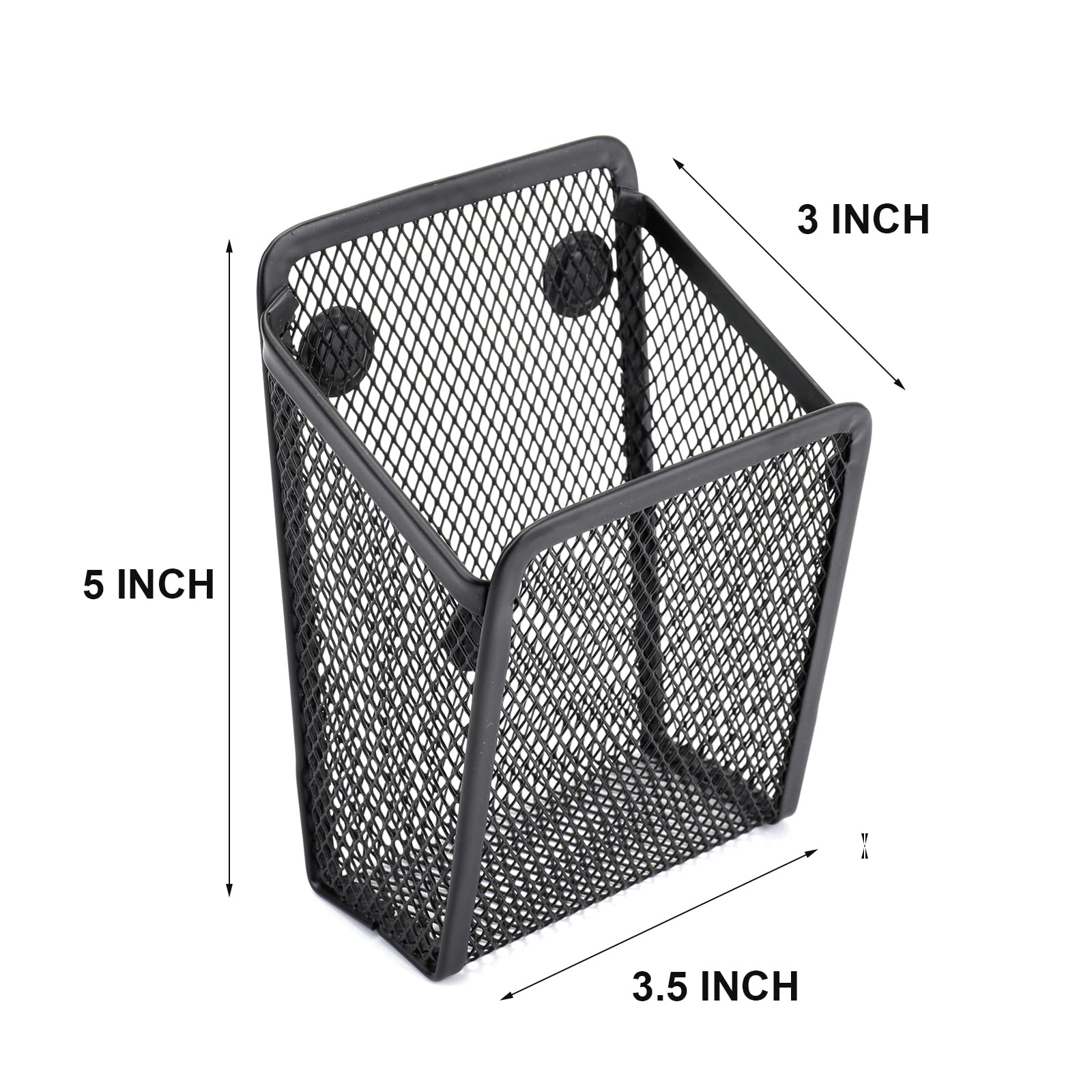 Jucoan ​​4 Pack Magnetic Pen Pencil Holder, Metal Mesh Magnetic Locker Organizer Pen Cup Baskets