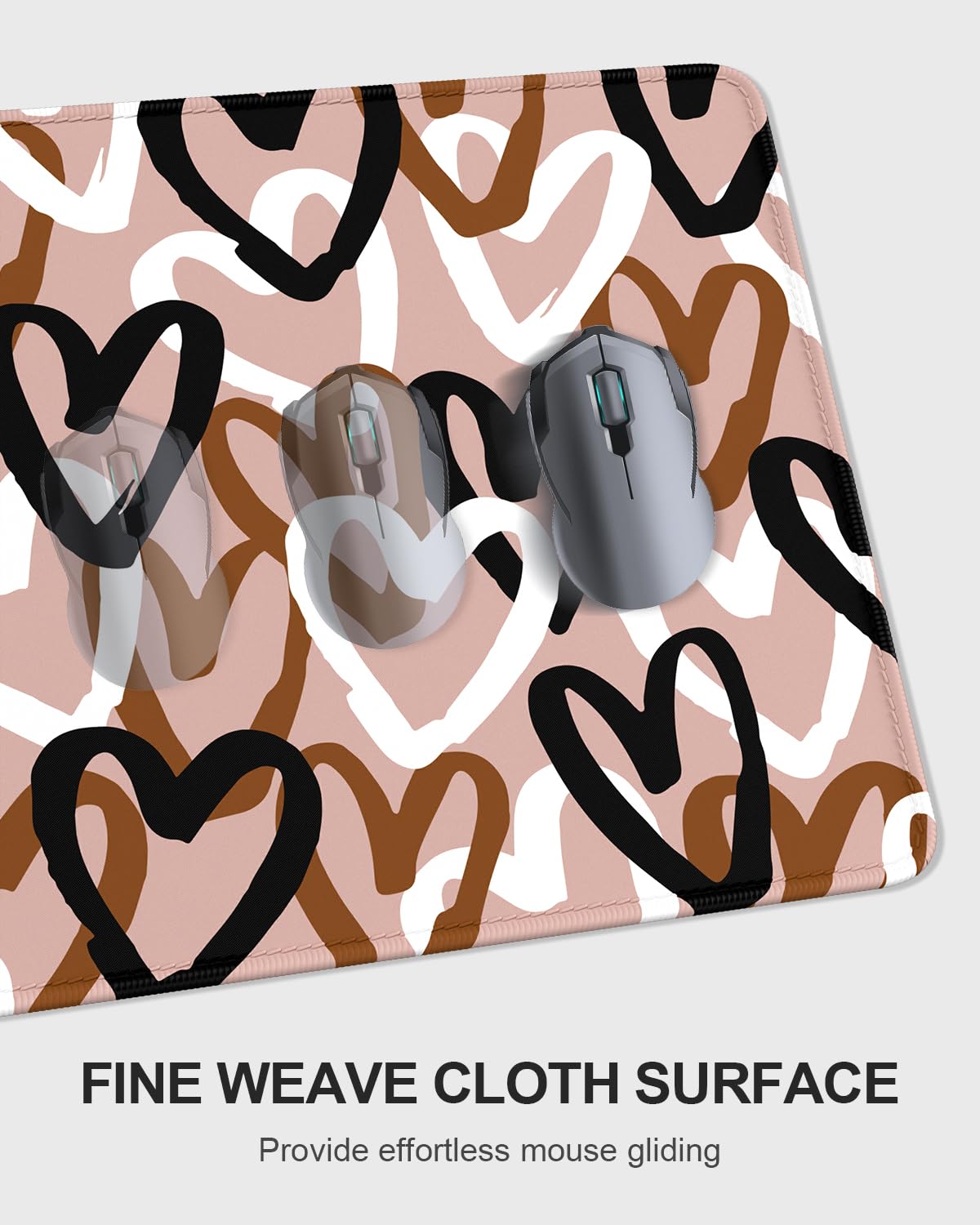 Auhoahsil Large Mouse Pad with Wrist Rests for Keyboard & Mouse, Thick Soft Ergonomic Memory Foam