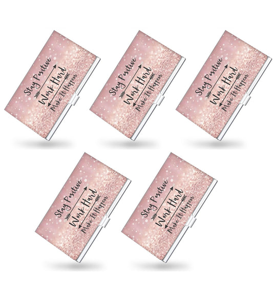 xiviers Business Card Holder，Color Printing Men's and Women's Business Card Case，Ultra-thin Metal