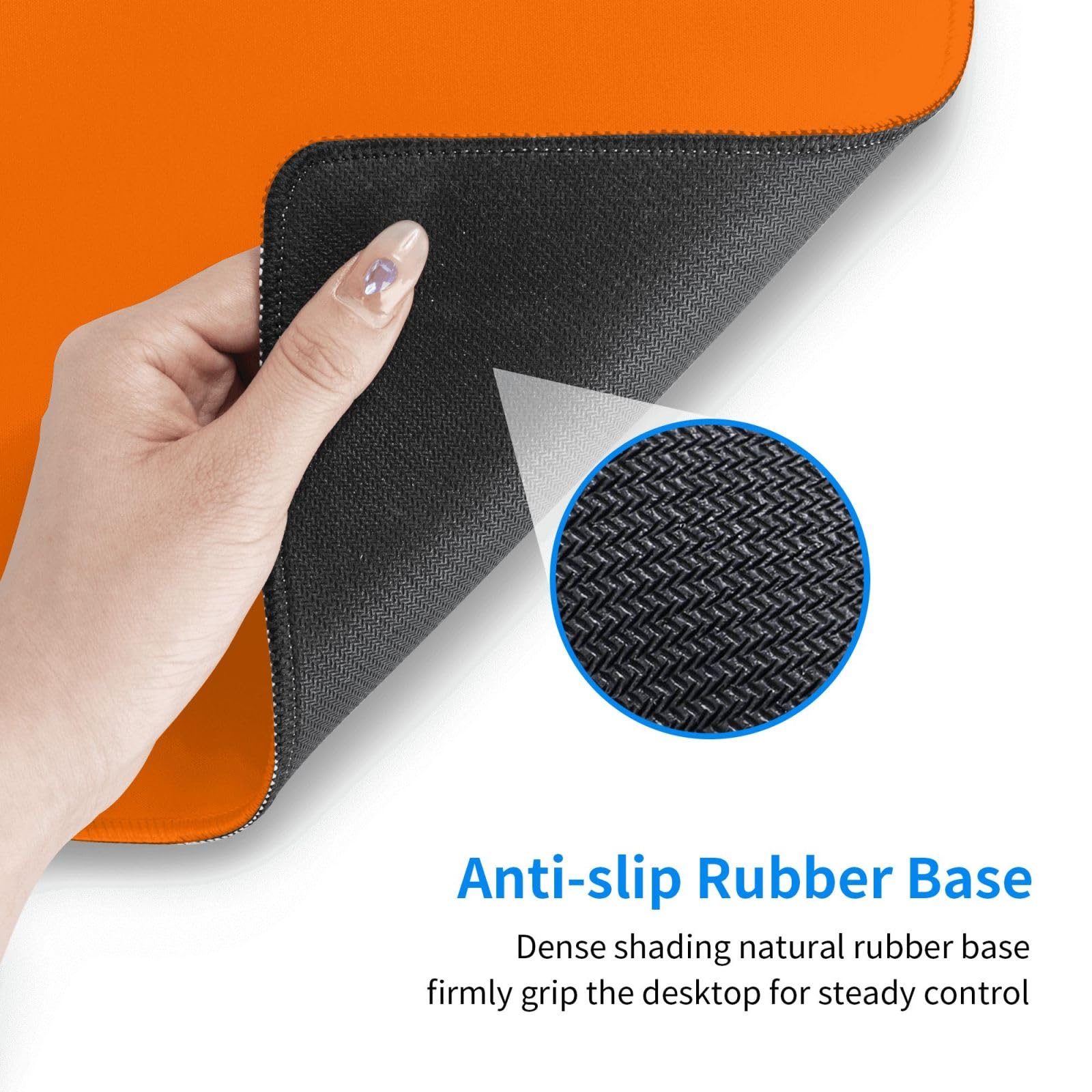 Orange Mouse Pad Extended Large Gaming Mousepad XL Big Long Oversized Desk Mat Stitched Edges 31.5