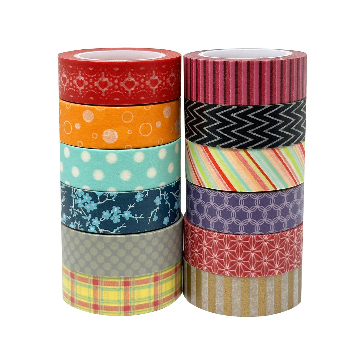 allydrew Washi Tapes Decorative Masking Tapes, Set of 12, ADSET12