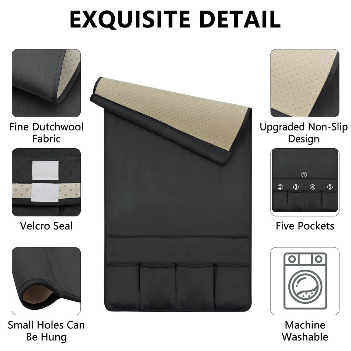 Remote Control Holder for Armchair Caddy, Remote Holder with 5 Pockets