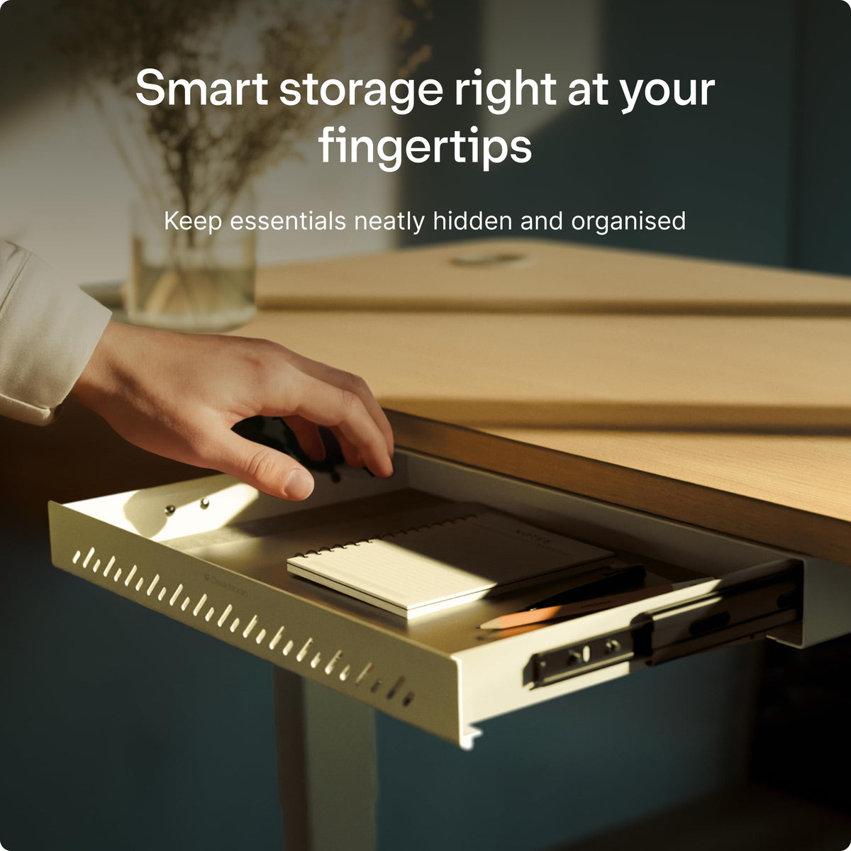 Desktronic Under Desk Drawer — Hidden Under-Desk Storage Organizer, Easy Install, Large Capacity