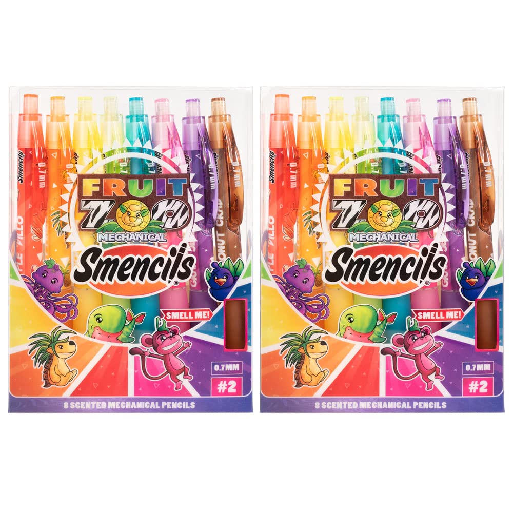 Mechanical Smencils (2 Pack) - Patented Gourmet Scented Mechanical Pencils, 8 Count, Medium Point
