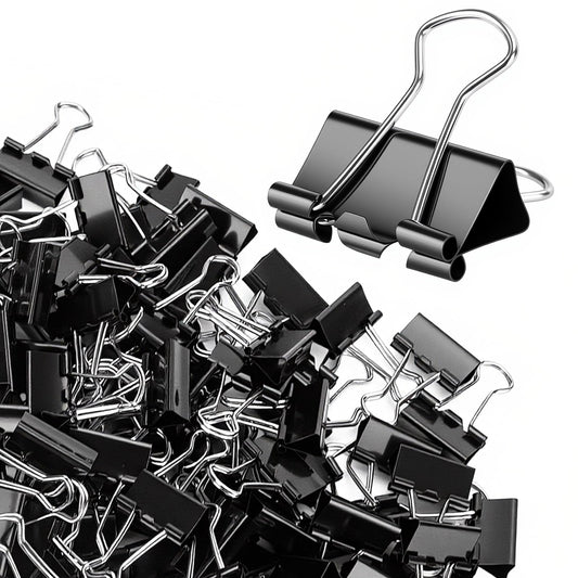 OWLKELA 120 PCS Medium Binder Clips, 1.25 Inch, Black