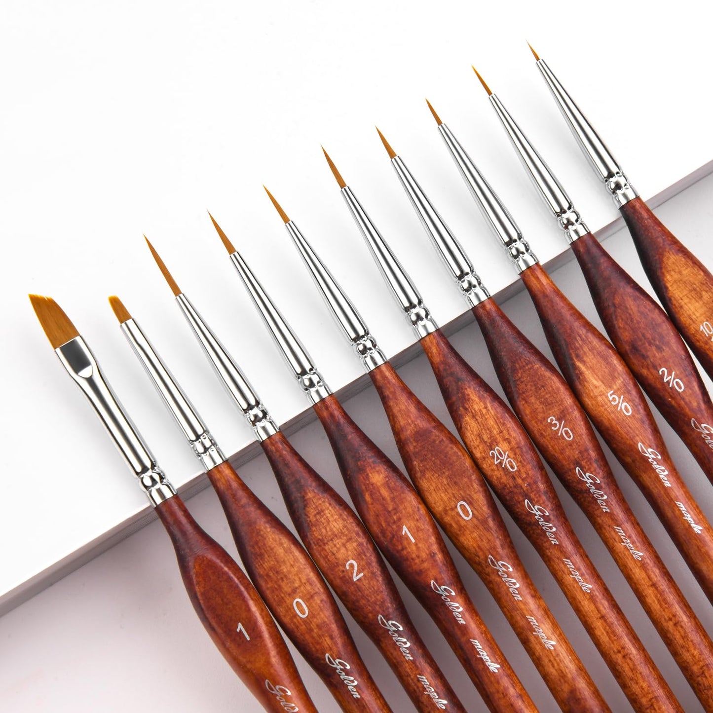 Golden Maple Miniature Model Paint Brushes-10pcs Micro Detail Paint Brush Set,Small Fine Detail