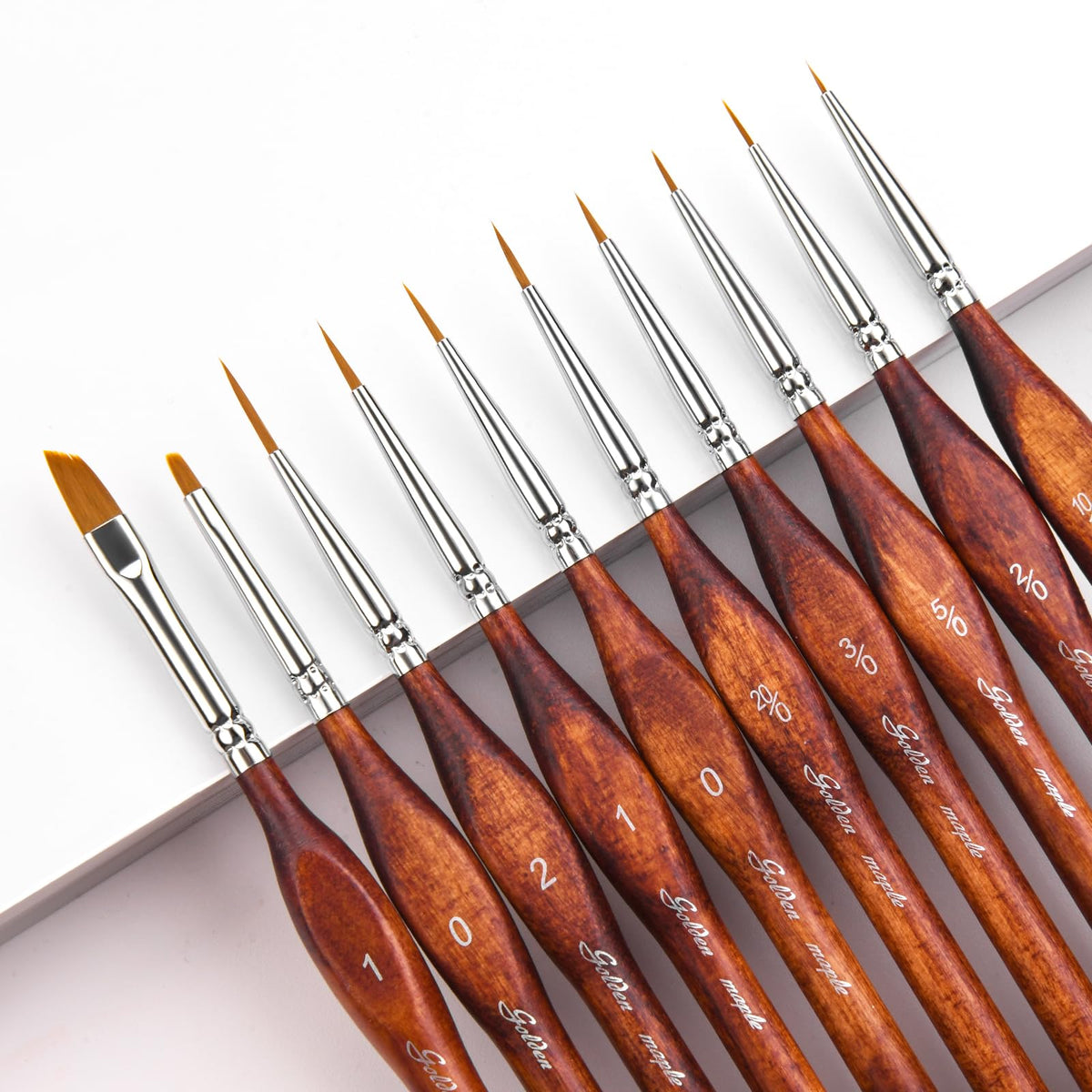 Golden Maple Miniature Model Paint Brushes-10pcs Micro Detail Paint Brush Set,Small Fine Detail