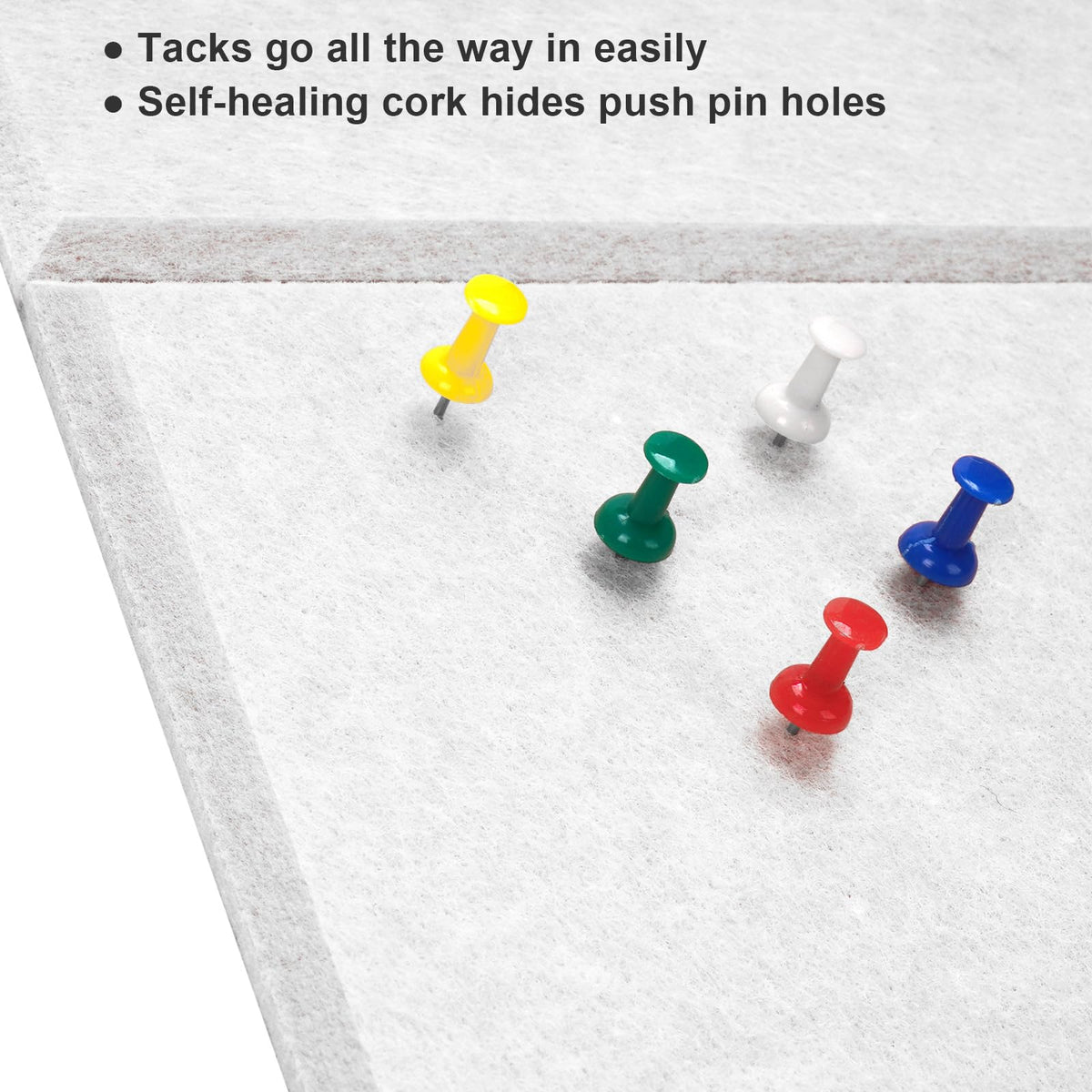 48" x 36" Large Felt Bulletin Board & Cork Board Alternative, Warm White