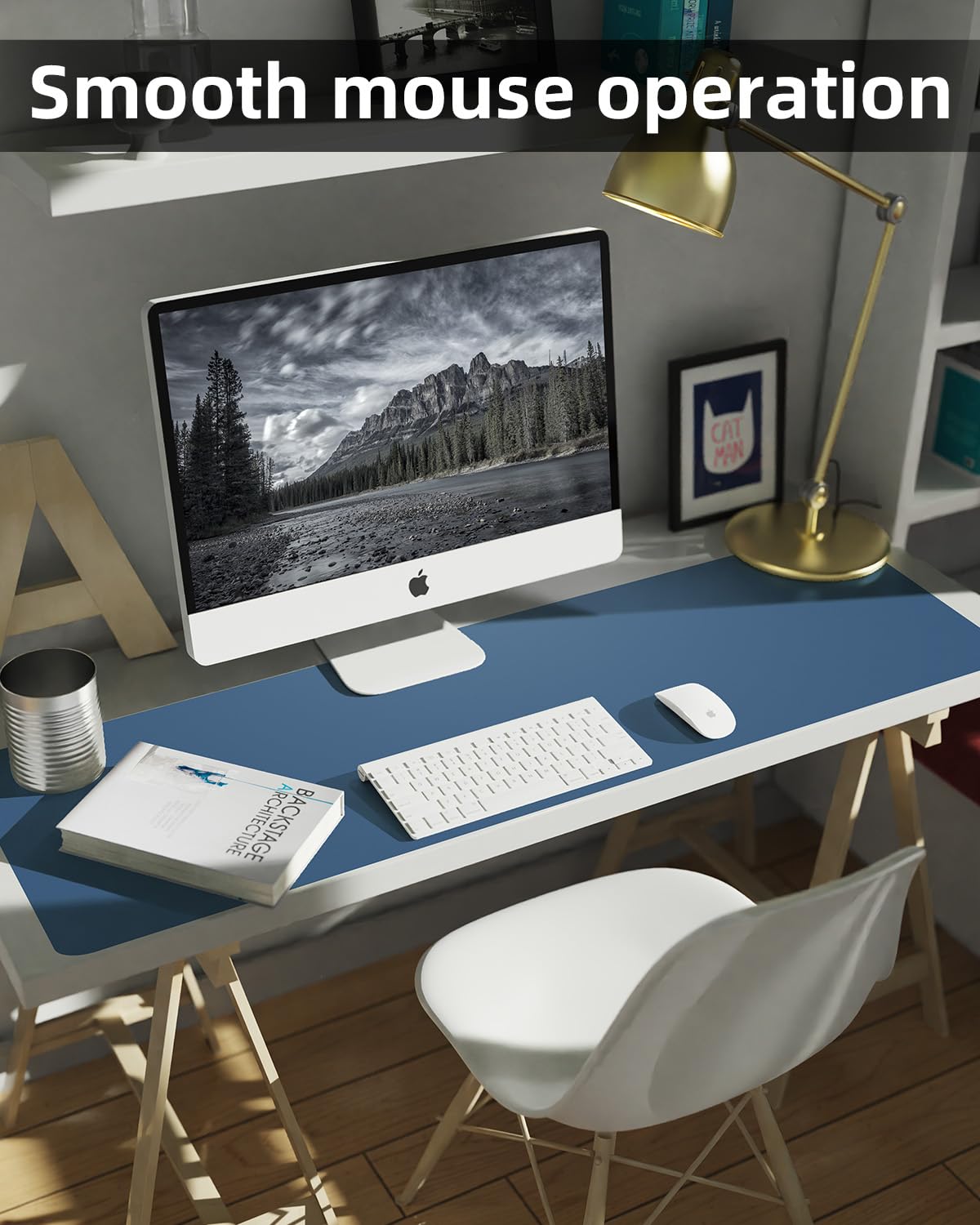 Large Desk mat, Leather Desk Pad Protector,Office Desk Mat,Mouse Pad, Non-Slip Desk Blotter, Laptop