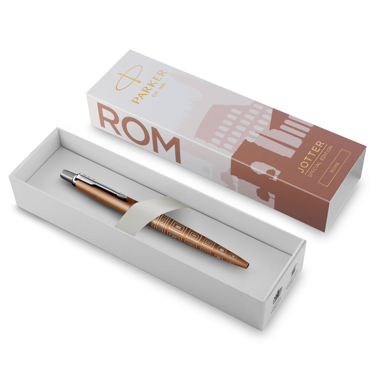 Parker Jotter Ballpoint Pen | Special Edition | Rome Bronze CT | Medium Point with Blue Ink | Gift