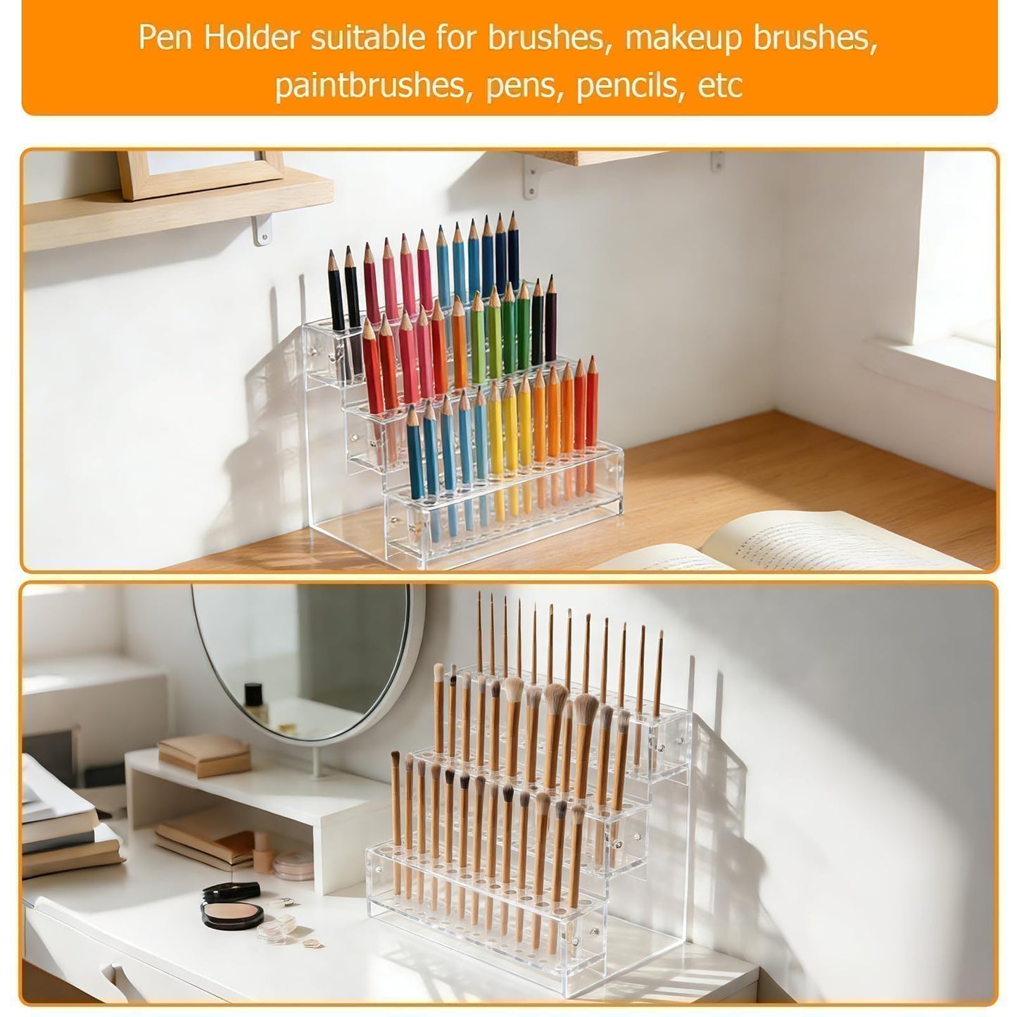 144-Slots Pen Holder for Craft Shows,Acrylic Pen Display Stand Holders