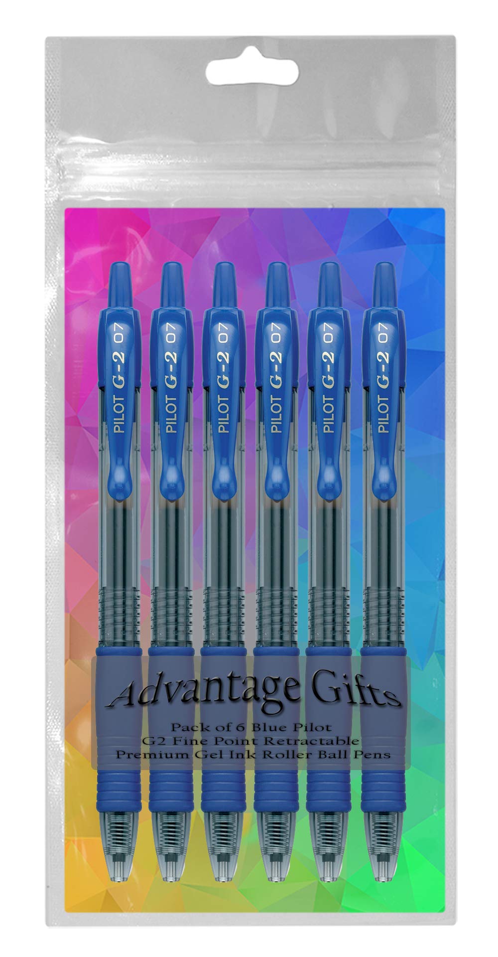 Advantage Gifts G2 Retractable Premium Gel Ink Roller Ball Pens Fine Point Fine Point (.7mm) Blue