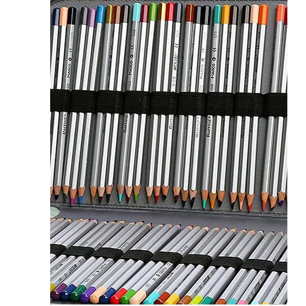 Lbxgap 300 Slots Pencil Case 4-Layer Zipped Holder w/Handle